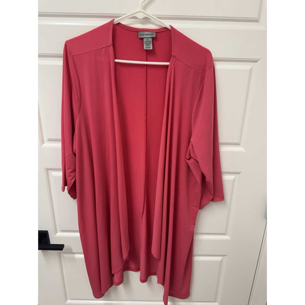 2X Catherine’s Pink Open Front Soft Cardigan Stretch 22/24W Excellent 0022